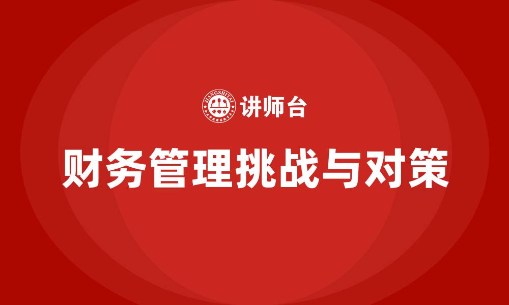 财务管理挑战与对策