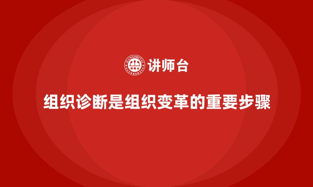 文章组织诊断是组织变革的重要步骤的缩略图