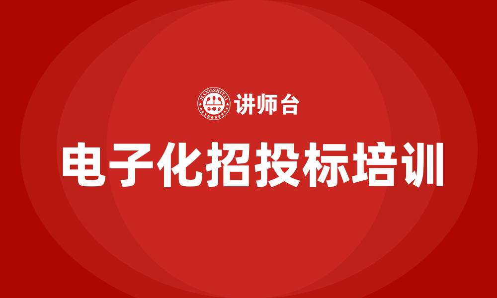 文章电子化招投标培训的缩略图