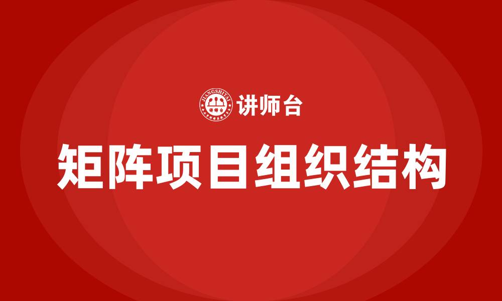 矩阵项目组织结构