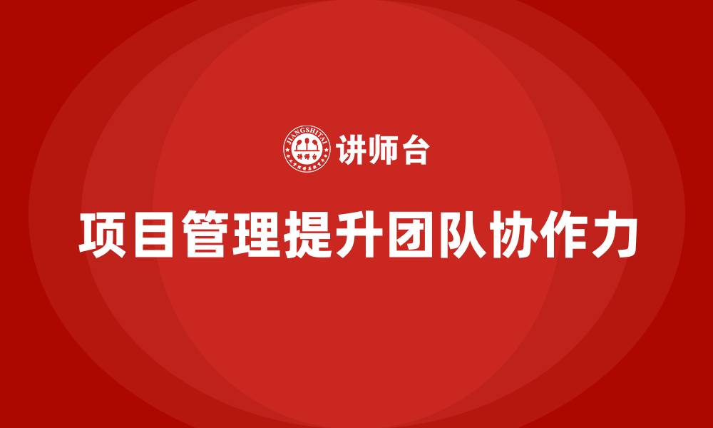项目管理提升团队协作力