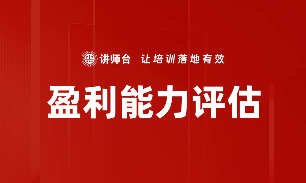 盈利能力评估