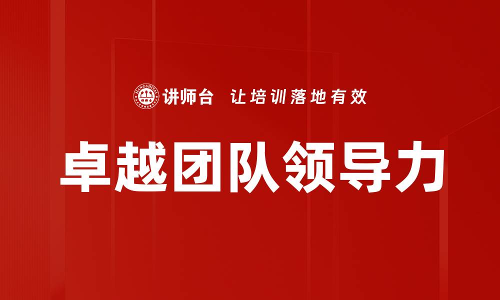 卓越团队领导力