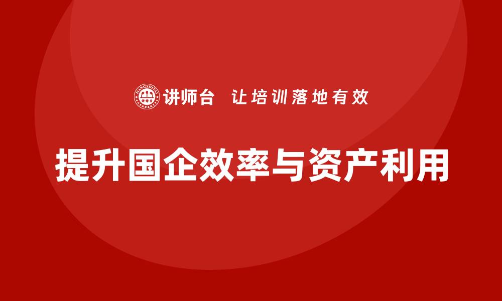 提升国企效率与资产利用