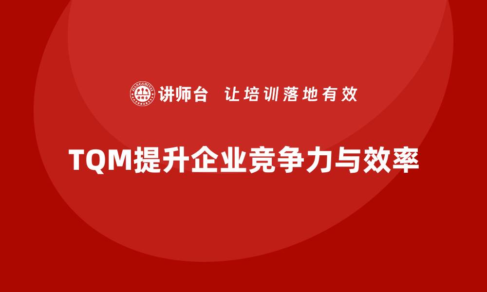 TQM提升企业竞争力与效率