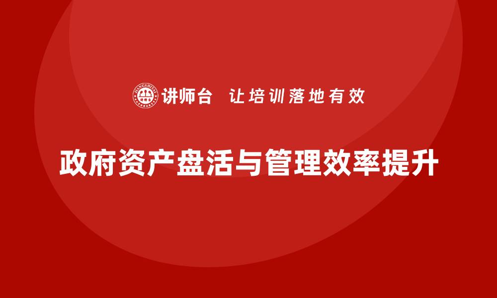 政府资产盘活与管理效率提升