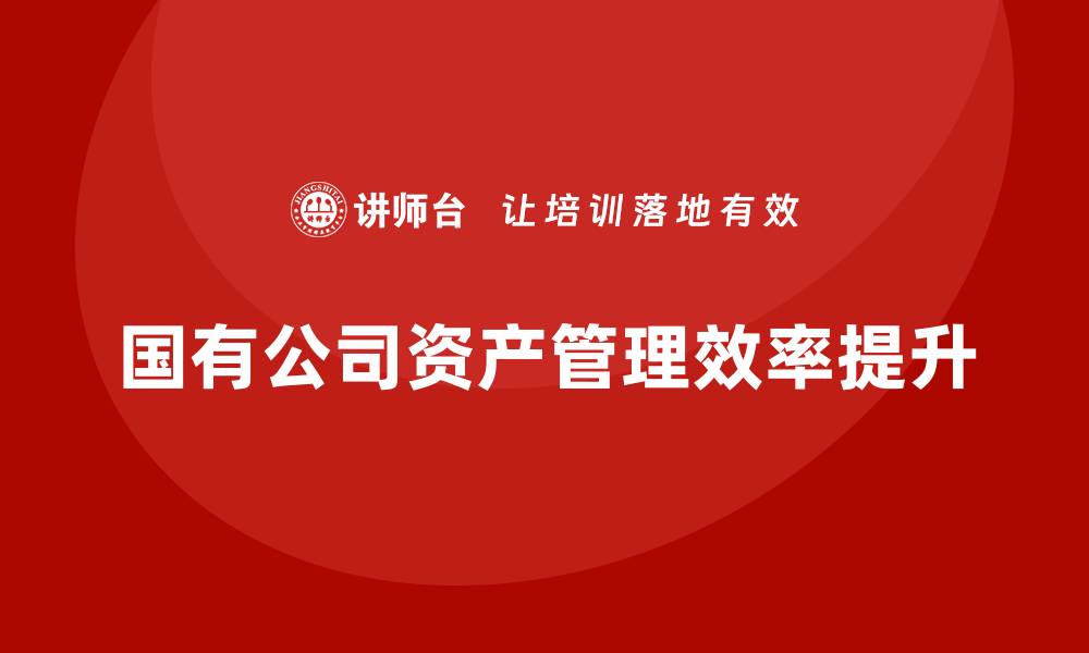 国有公司资产管理效率提升