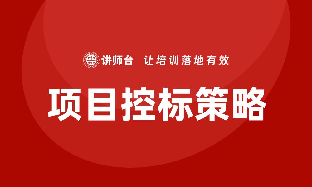 文章项目控标的关键技巧与策略解析的缩略图